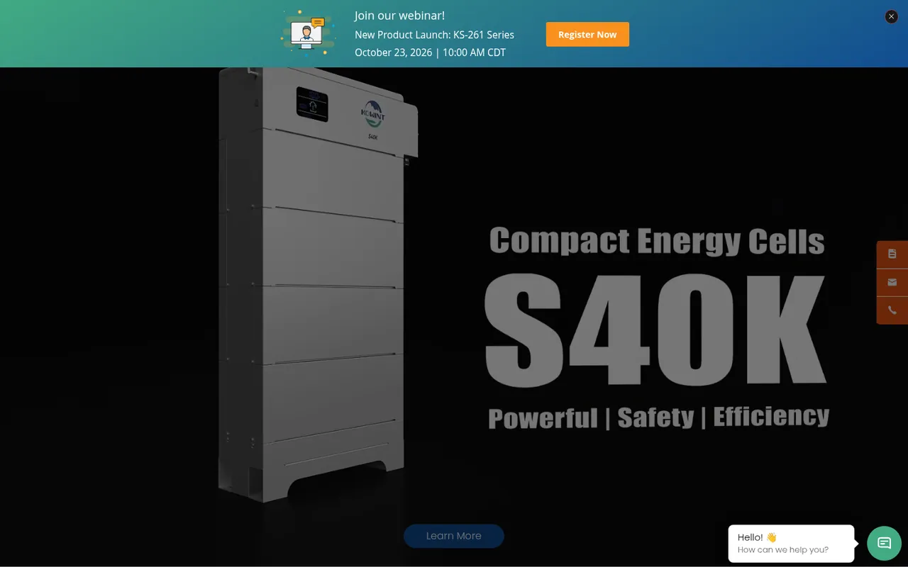 Homepage of kowint.com (Kowint Energy), screenshot captured 19 October 2026